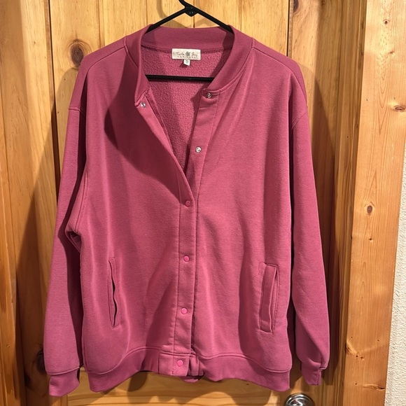 Turtle Bay New York Snap Up Sweatshirt Cardigan - Picture 1 of 4